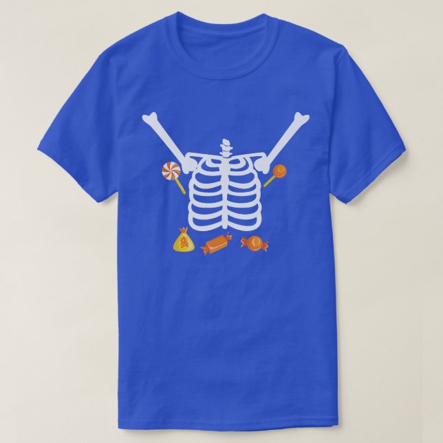 Skeleton Candy Cute Vuxen Kids  T Shirt (Design framsida)