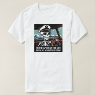 Skeleton Caption Shirt. Kommendörens Halloween-skj T Shirt