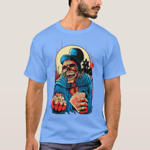 Skeleton Card Dice Player - Funny Spelare Casino P T Shirt
