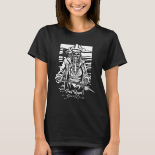 Skeleton Caribbean Jamaica Port Royal Capta T Shirt