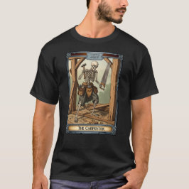Skeleton Carpenter Tarot Card Funny Halloween T Shirt
