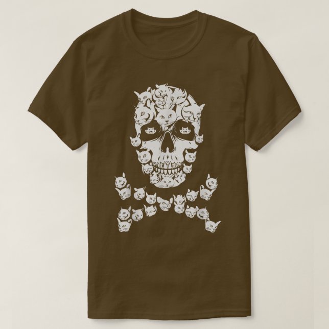 Skeleton Cat Halloween 2021 Funny Gift  T Shirt (Design framsida)