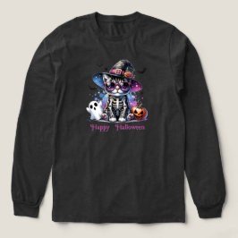 Skeleton Cat-Halloween Costumes T Shirt