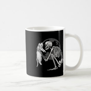 Skeleton Cat Skull Kattunge Cute Ghost Halloween M Kaffemugg