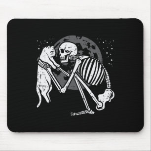 Skeleton Cat Skull Kattunge Cute Goth Halloween Ma Musmatta