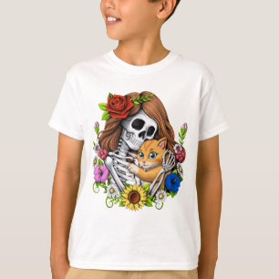 Skeleton Cat T Shirt