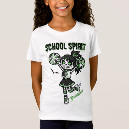 Skeleton Cheermanager Halloween School Spirit T Shirt