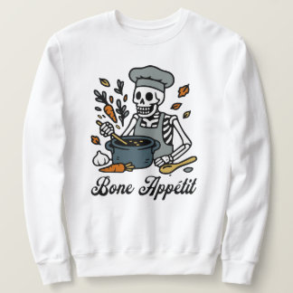 Skeleton Chef Halloween - Spooky Fall-kokning Lång Ärmad Tröja