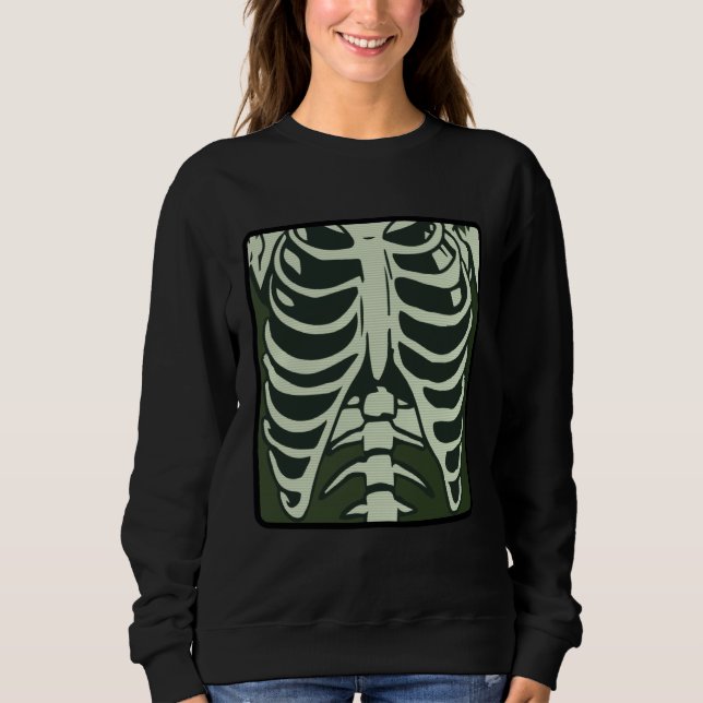 Skeleton Chest X Ray Costume  Horror Human Radiogr T Shirt (Framsida)