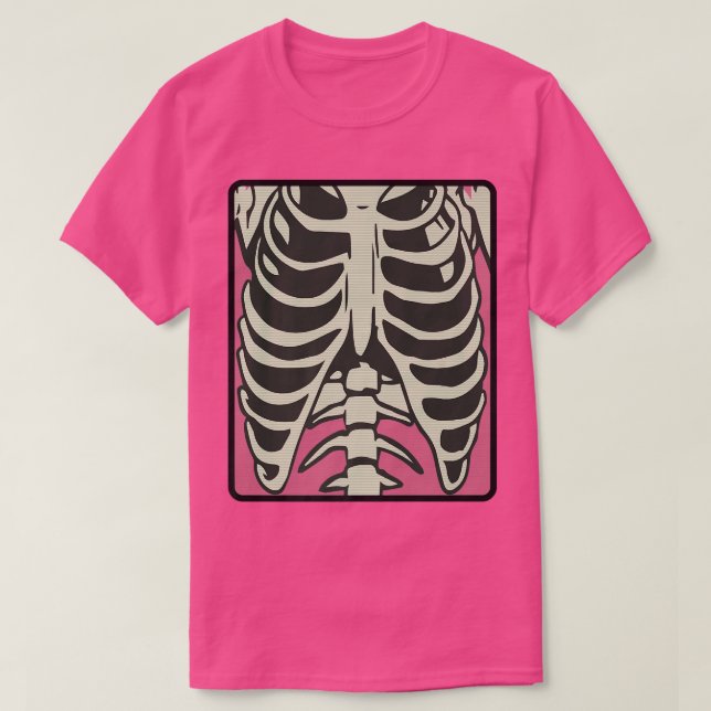 Skeleton Chest XRay Costume Horror Human Radiogra T Shirt (Design framsida)