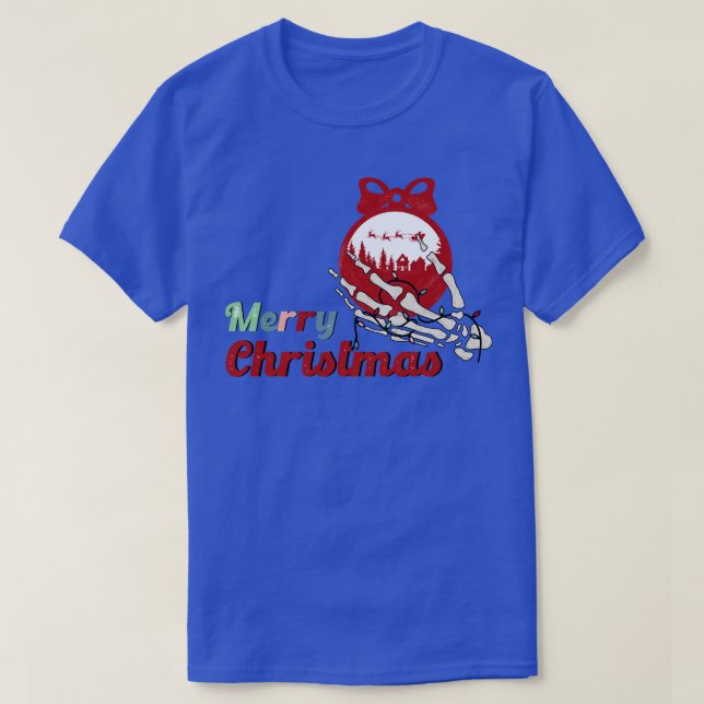 Skeleton christmas 2 t shirt (Design framsida)