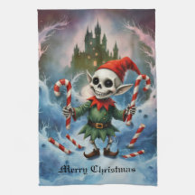 Skeleton Christmas Elf – Creepy Cute Dark Holiday 