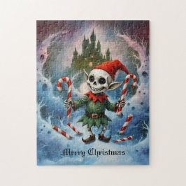 Skeleton Christmas Elf – Creepy Cute Dark Holiday Pussel