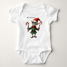 Skeleton Christmas Elf – Creepy Cute Dark Holiday T Shirt