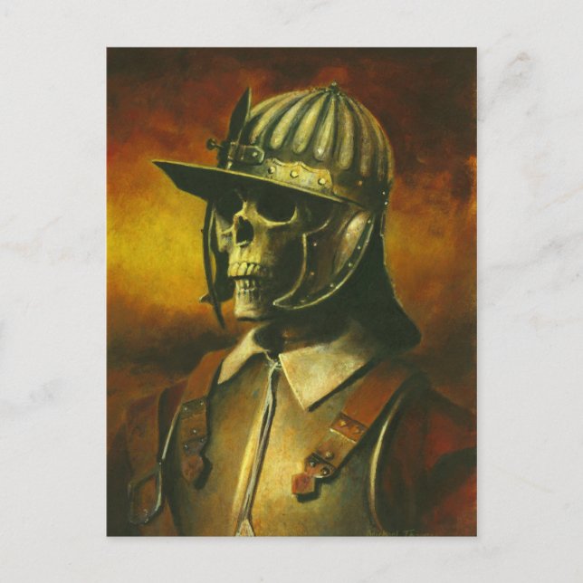 Skeleton Civil Krig Roundhead Postcard Vykort (Framsida)