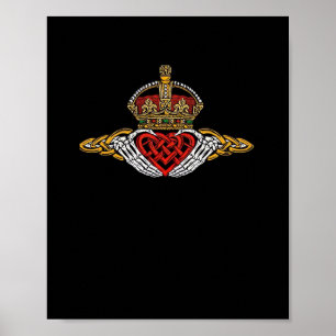 Skeleton Claddagh Färg Poster