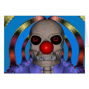 Skeleton Clown Hälsningskort