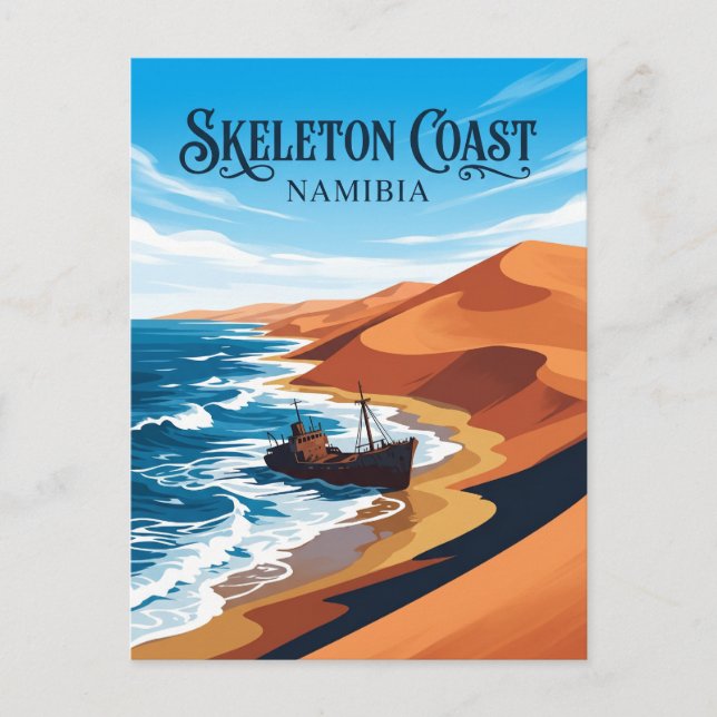 Skeleton Coast Namibia Vykort (Framsida)