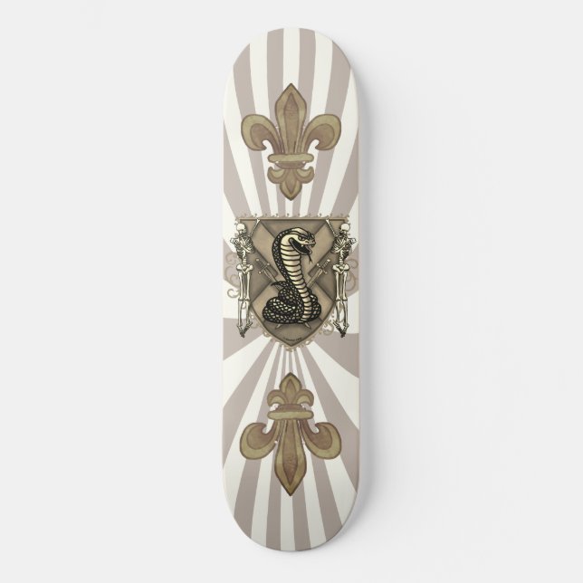 Skeleton Cobra Shield Skateboard (Framsida)