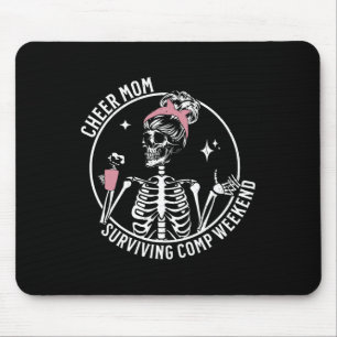 Skeleton Coffee Cheer Mamma Överlevande Comp Helg Musmatta