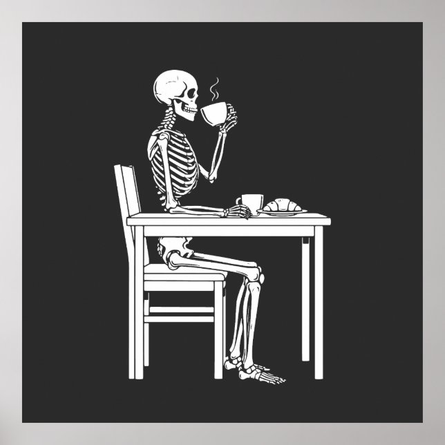 skeleton coffee time poster (Framsidan)