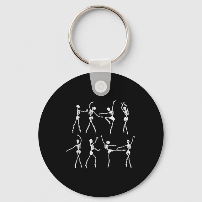 Skeleton Costume Ballerinas Ballet Dance Cute Hall Nyckelring (Framsida)