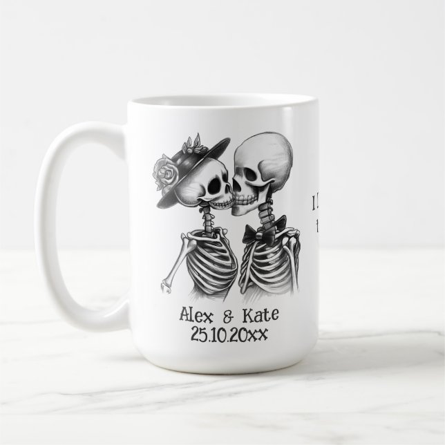 Skeleton Couple Kaffemugg (Vänster)