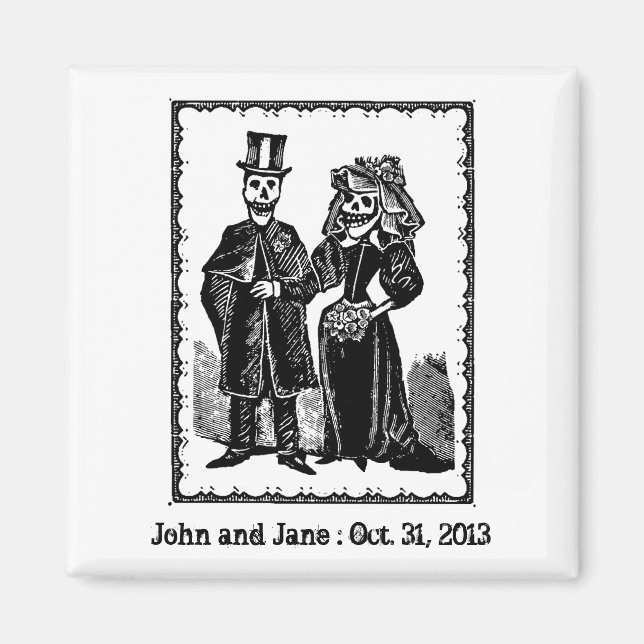 Skeleton Couple - Magnet #2 (Anpassa) (Framsidan)