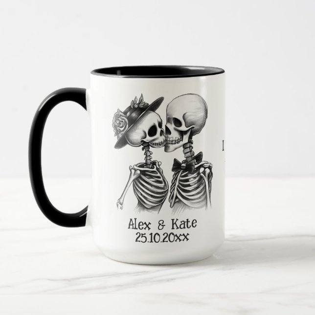 Skeleton Couple Mugg (Vänster)