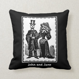 Skeleton Couple - Pillow #2 (Anpassa) Kudde
