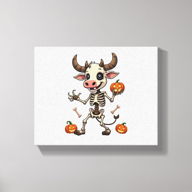Skeleton Cow Parad Canvastryck (Framsida)