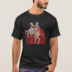 Skeleton Cowboy Riding Skeleton Horse Halloween Co T Shirt