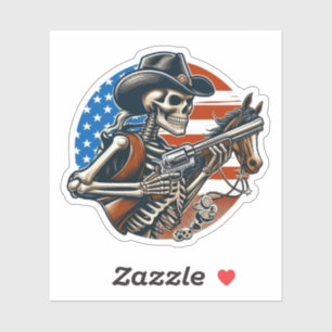 Skeleton CowboyUSA Klistermärken
