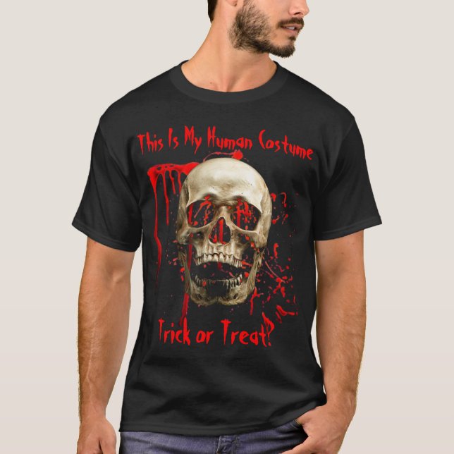 Skeleton Crew Bloody Halloween T Shirt (Framsida)