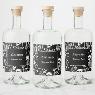 Skeleton Crew Spritflaskor Etikett