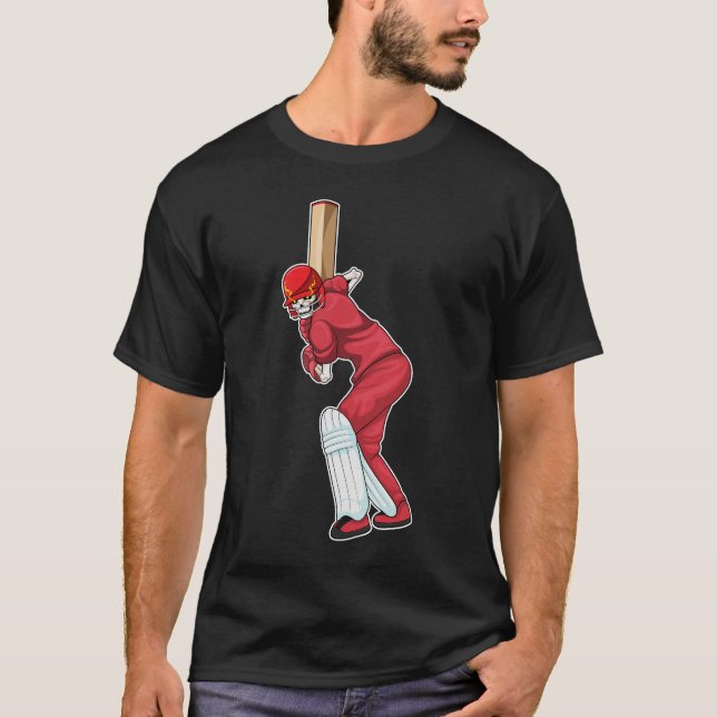 Skeleton Cricket fladdermus T Shirt (Framsida)