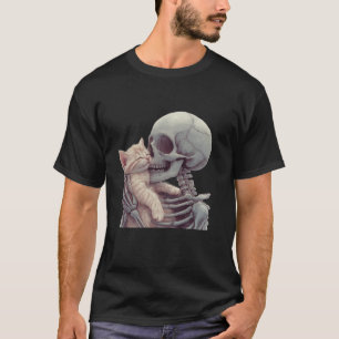 Skeleton Cute Kitten Funny Halloween Manar Women K T Shirt