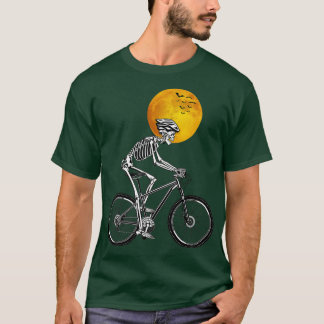 Skeleton Cycling Bicycle Bike Halloween Costume T Shirt