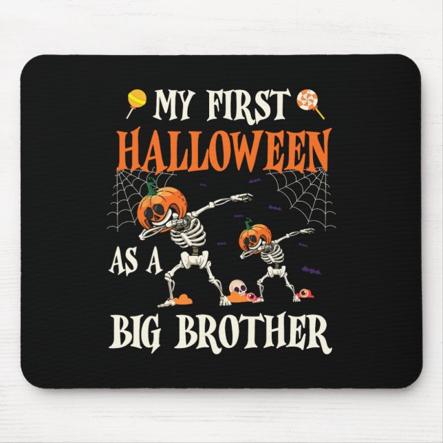 Skeleton Dabbin tillsammans min första Halloween s Musmatta (Framsidan)