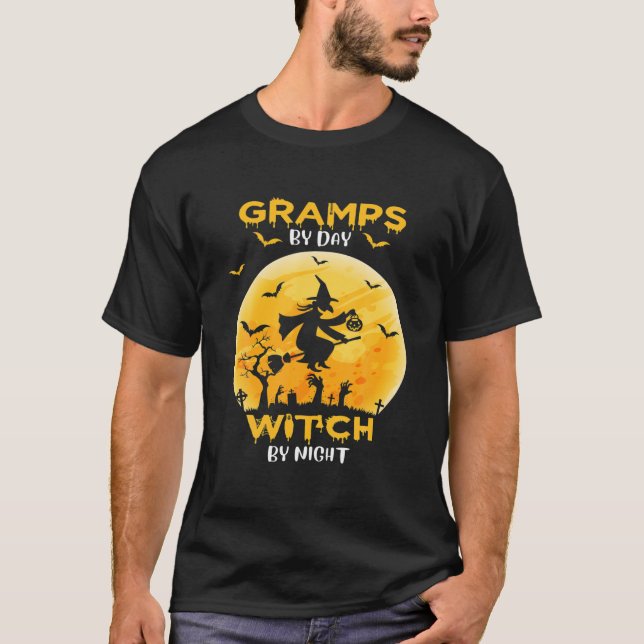 Skeleton Dabbing Pumpkin Head Halloween Funny Gift T Shirt (Framsida)