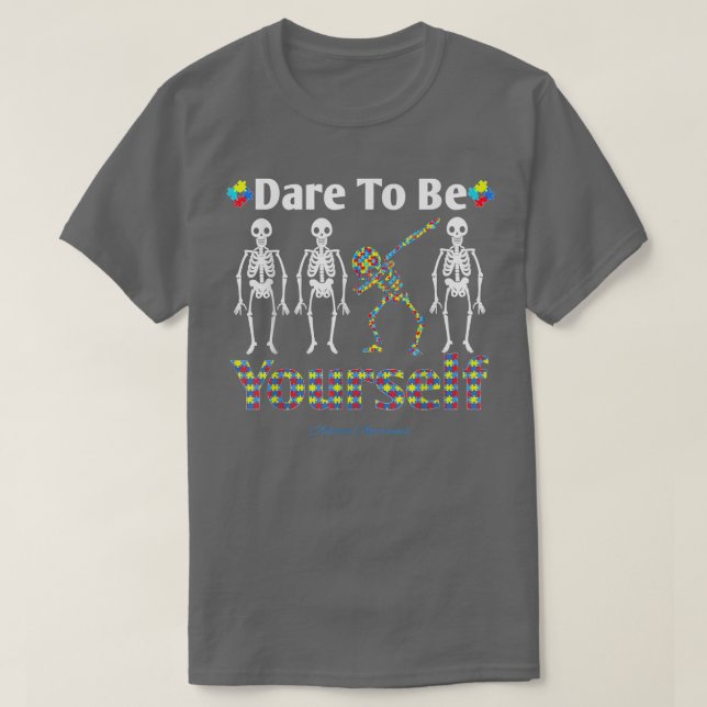 Skeleton Dabbing vågar vara din egen fantastiska a T Shirt (Design framsida)
