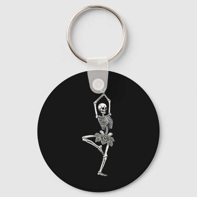 Skeleton Dance Ballet Flats Ballet Halloween Costu Nyckelring (Framsida)