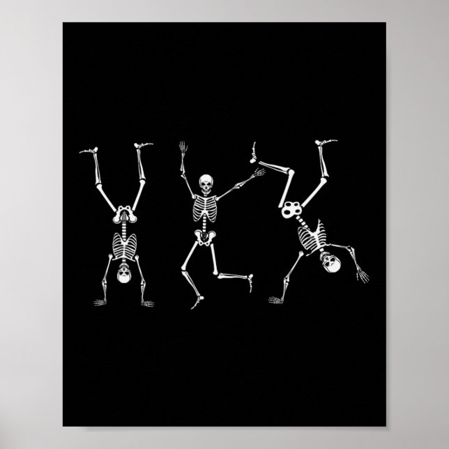 Skeleton Dance Challenge Halloween Scary Skeleton Poster (Framsidan)