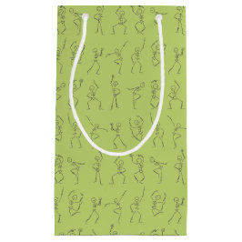 Skeleton Dance Halloween, liten presentväska - grö