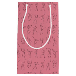 Skeleton Dance Halloween small presentbag - rosa