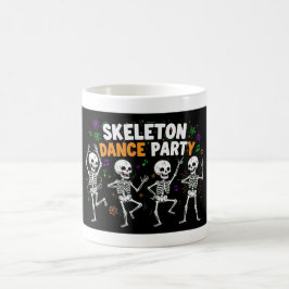 Skeleton Dance Party Halloween Funny Spooky Kaffemugg