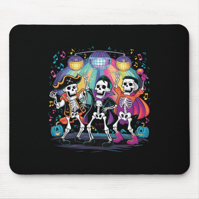 Skeleton Dance Party Spooky Halloween Firande Musmatta (Framsidan)