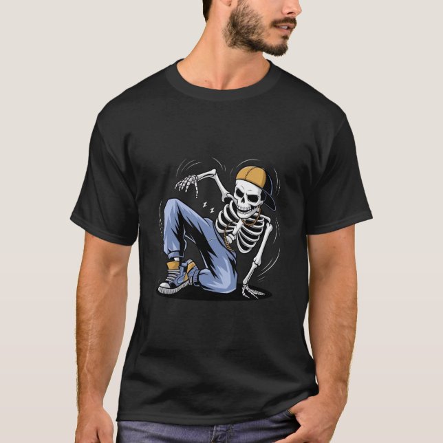 Skeleton Dancer Trend Coola T-shirt (Framsida)