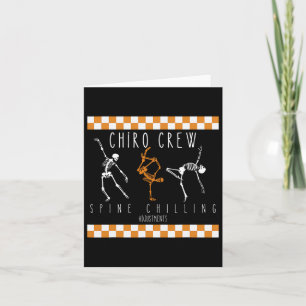 Skeleton Dancing Chiro Crew Chiropractor Halloween Kort