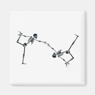Skeleton Dancing Halloween Magnet